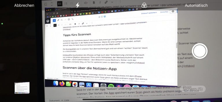 iPhone comme scanner sans application supplementaire