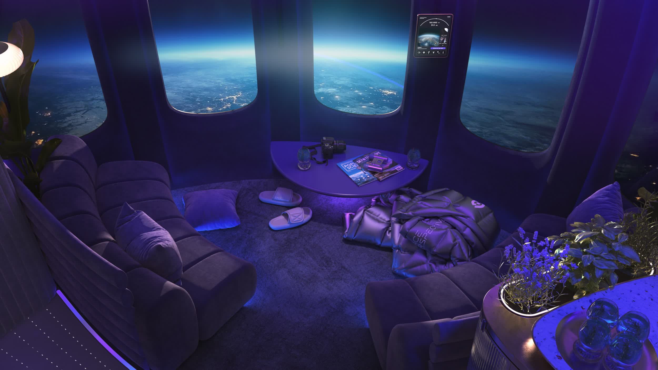 1649779571 816 Space Perspective montre linterieur chic du Space Lounge