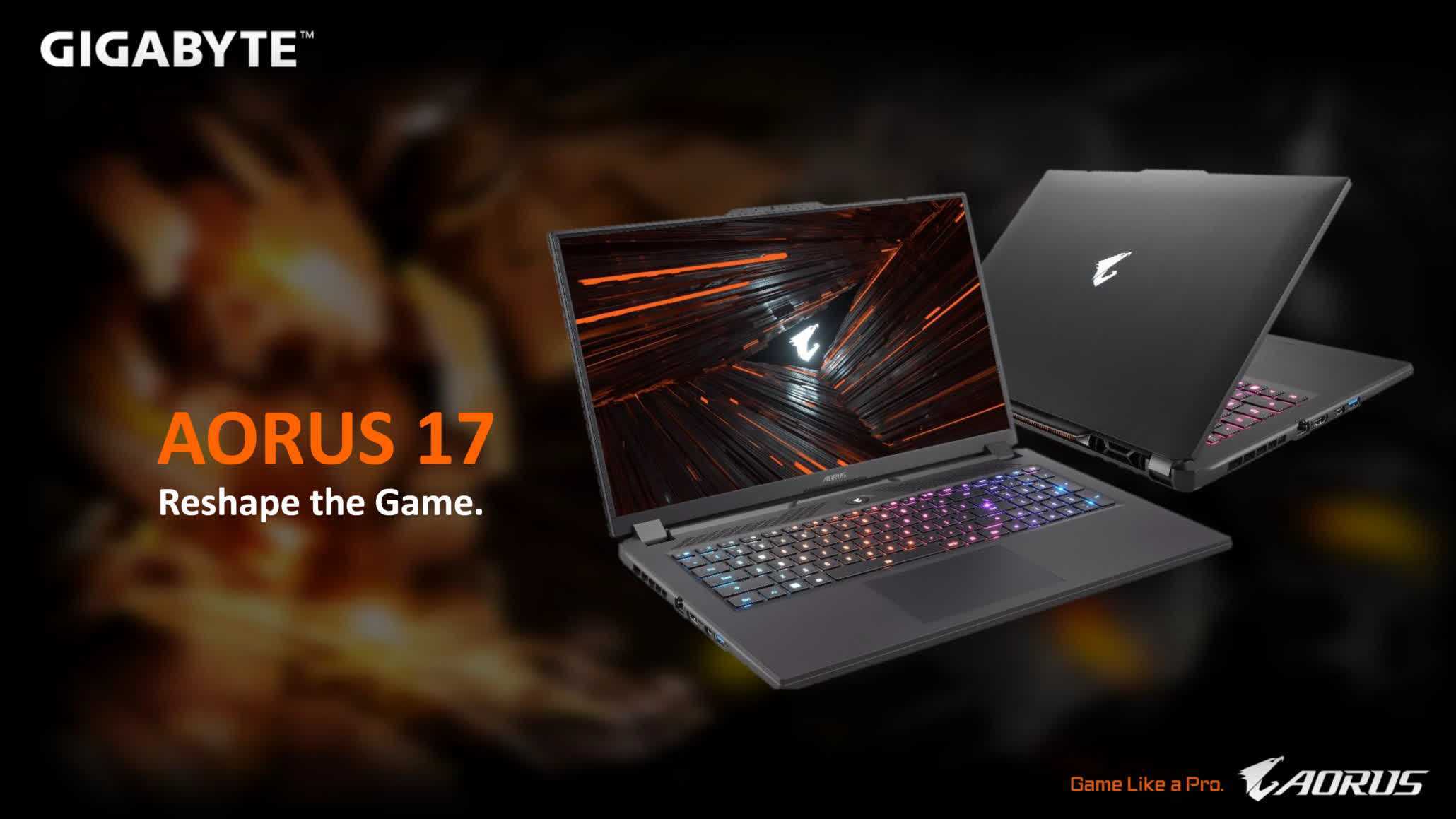 L'ordinateur Portable De Jeu Bestial Aorus 17x De Gigabyte Contient