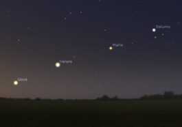 Magnifique Et Rare Alignement De Planètes Dans Le Ciel D'avril