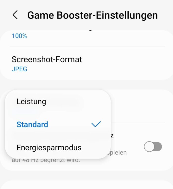 Smartphones Samsung étranglés ? C'est comme ça qu'on rallume le turbo 5 Plus de puissance, mais pas forcément la peine. (Capture d'écran)