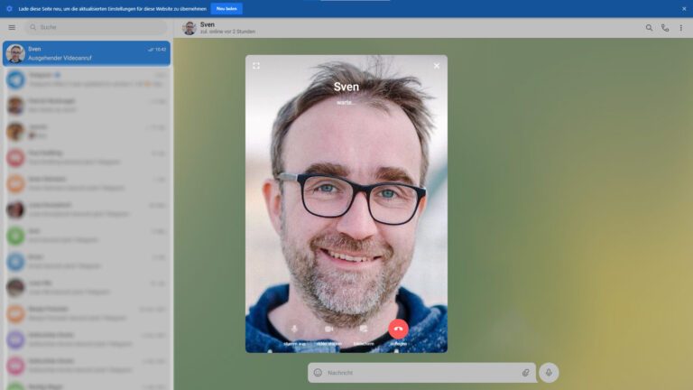 Avec Telegram, vous pouvez également appeler normalement - même via le navigateur.