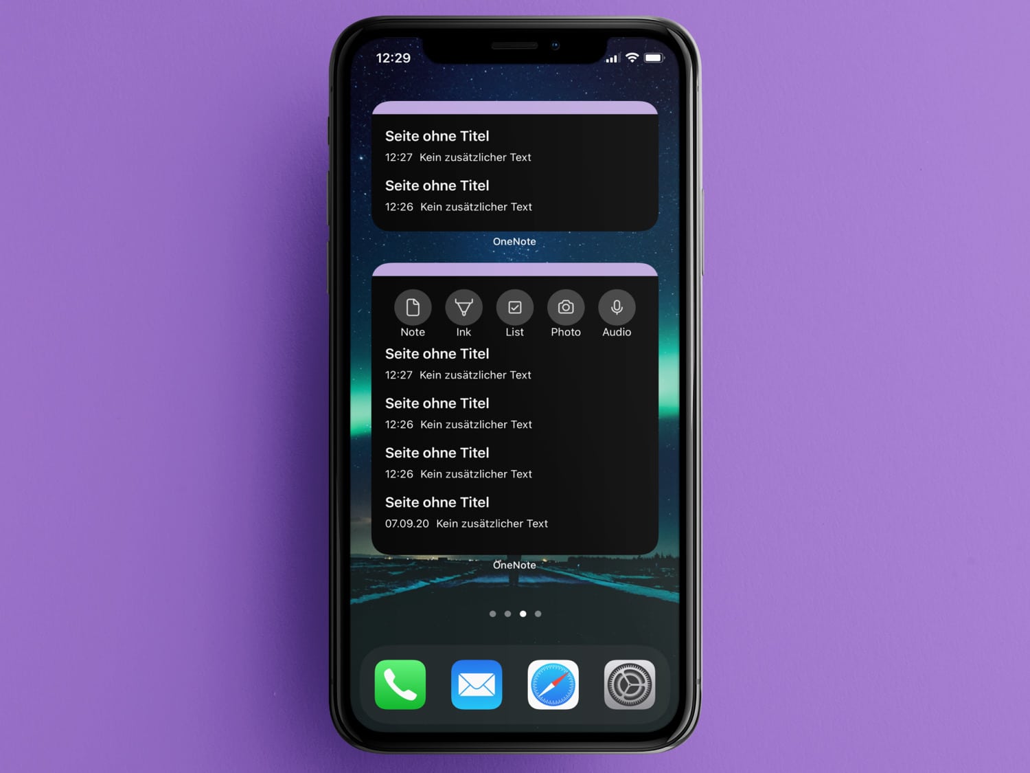 OneNote lance de nouveaux widgets sur iOS 2 Trois widgets pour différents workflows