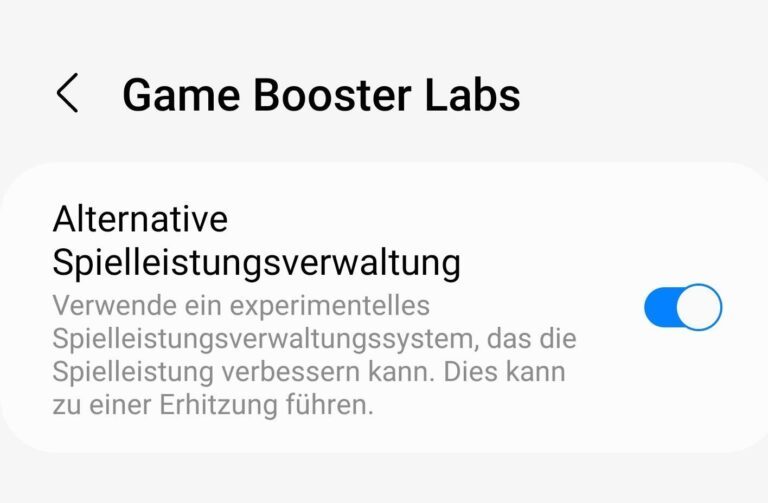 Smartphones Samsung étranglés ? C'est comme ça qu'on rallume le turbo 2 Activez l'accélération dans Game Booster Labs. (Capture d'écran)