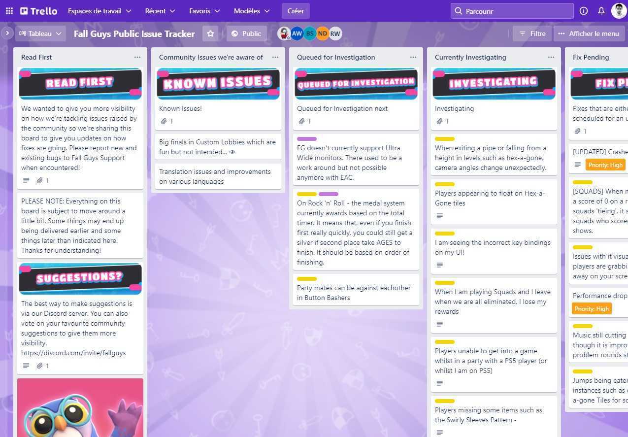 Toutes les erreurs connues de Fall Guys (et comment les corriger) 2 Trello Fall Guy Error Erreur Bug Fix