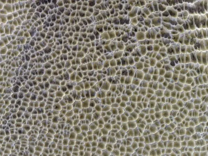 Quelles sont ces étonnantes structures en nid d'abeille aperçues sur Mars 2 Crédit : NASA / JPL / UArizona