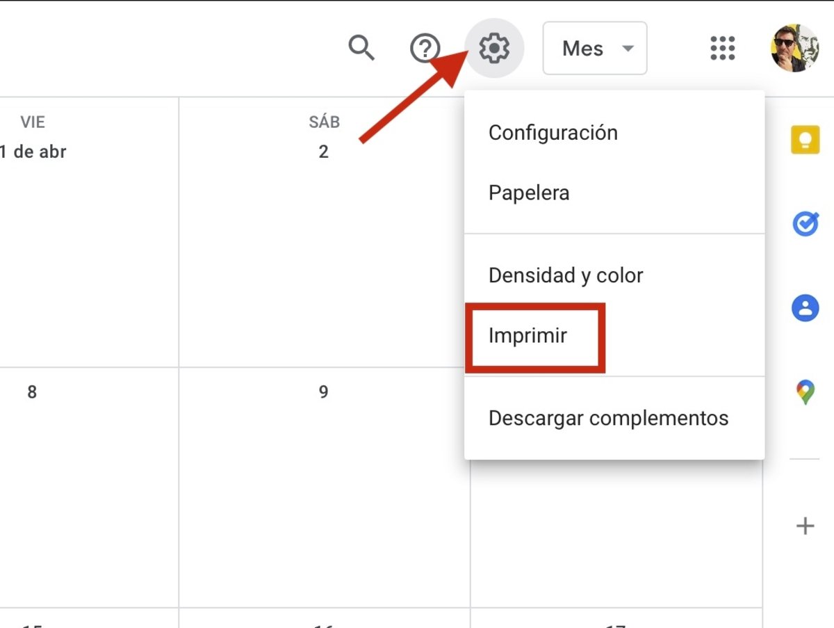 Voici comment imprimer un calendrier de Google Calendar 5 Capture d'écran de l'impression du calendrier.