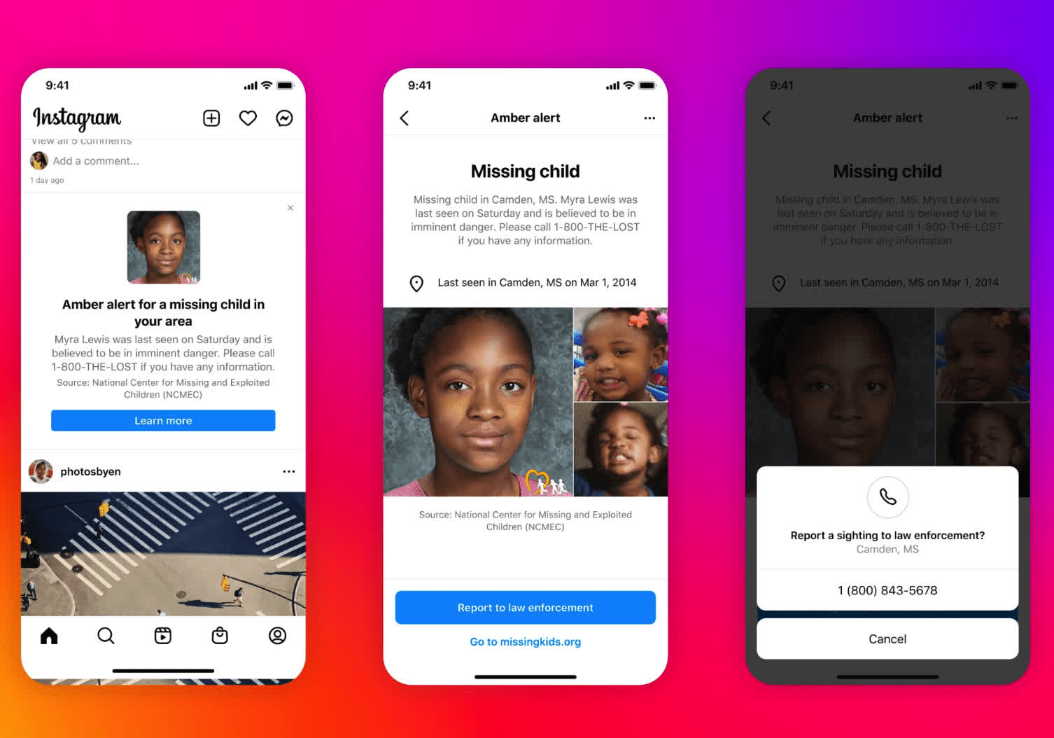 Les flux Instagram commencent à afficher des alertes Amber aujourd'hui 2 Les flux Instagram commencent a afficher des alertes Amber aujourdhui