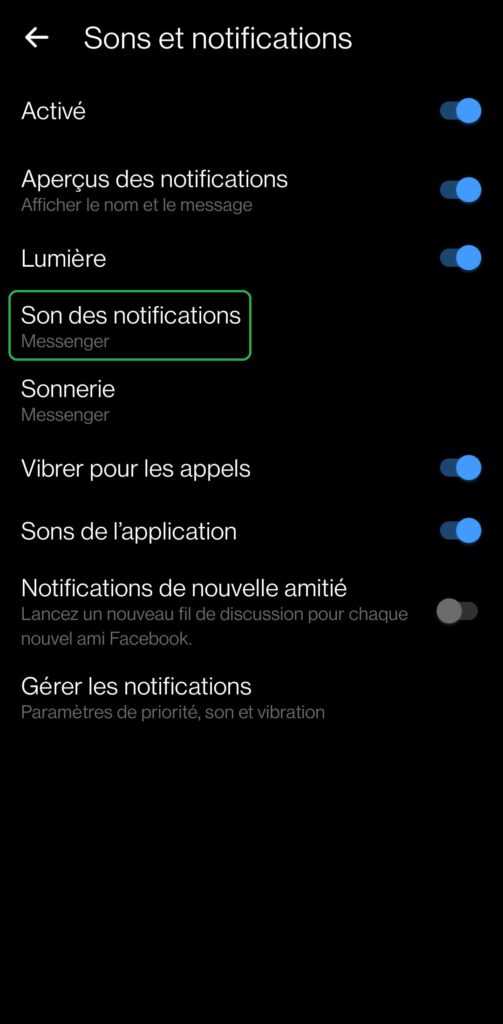 Modifier Son Alertes Messages Facebook Messenger (4)