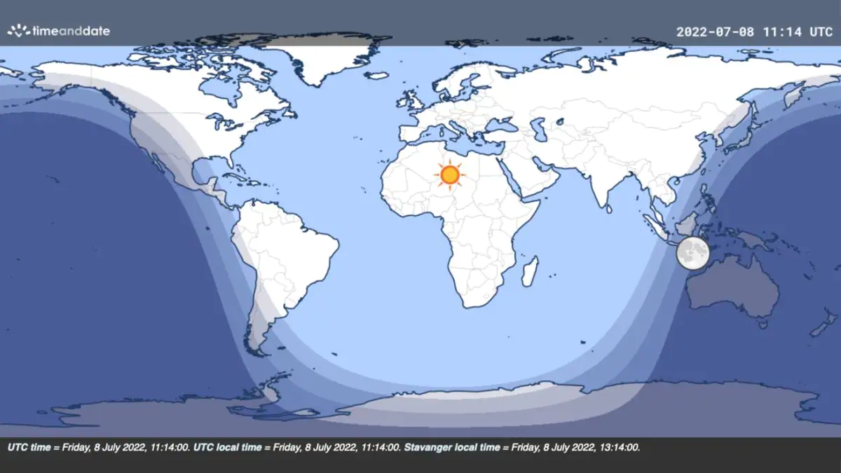 Aujourd'hui, 99 % de l'humanité a été simultanément exposée au soleil : comment est-ce possible ? 3 Crédit : heure et date