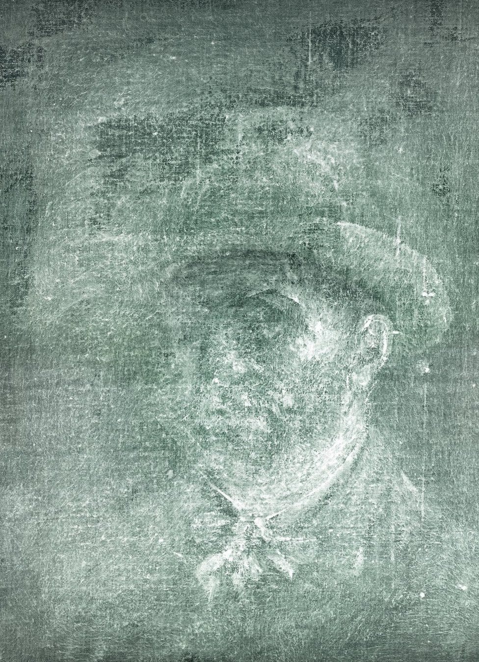 Un autoportrait caché de Van Gogh découvert aux rayons X : il était derrière un autre de ses tableaux 5 Image aux rayons X de la peinture cachée de Vincent van Gogh / National Galleries of Scotland