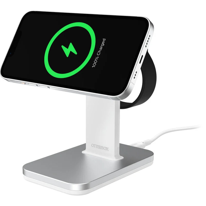 La station de charge OtterBox MagSafe 2-en-1 pour iPhone et Apple Watch a un design élégant de style Pro Display XDR OtterBox Station de recharge MagSafe 2-en-1 pour iPhone et Apple Watch 2