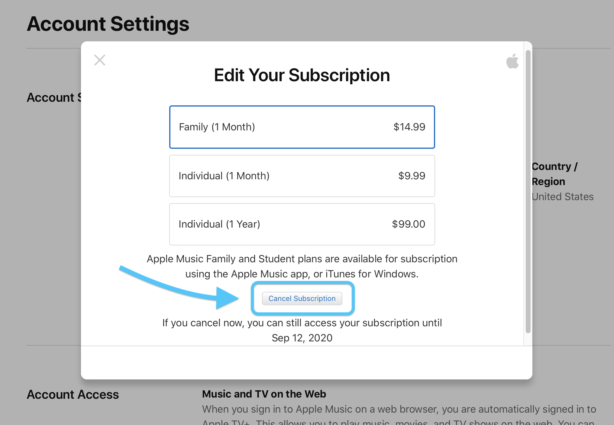 Comment annuler Apple Music sur le Web