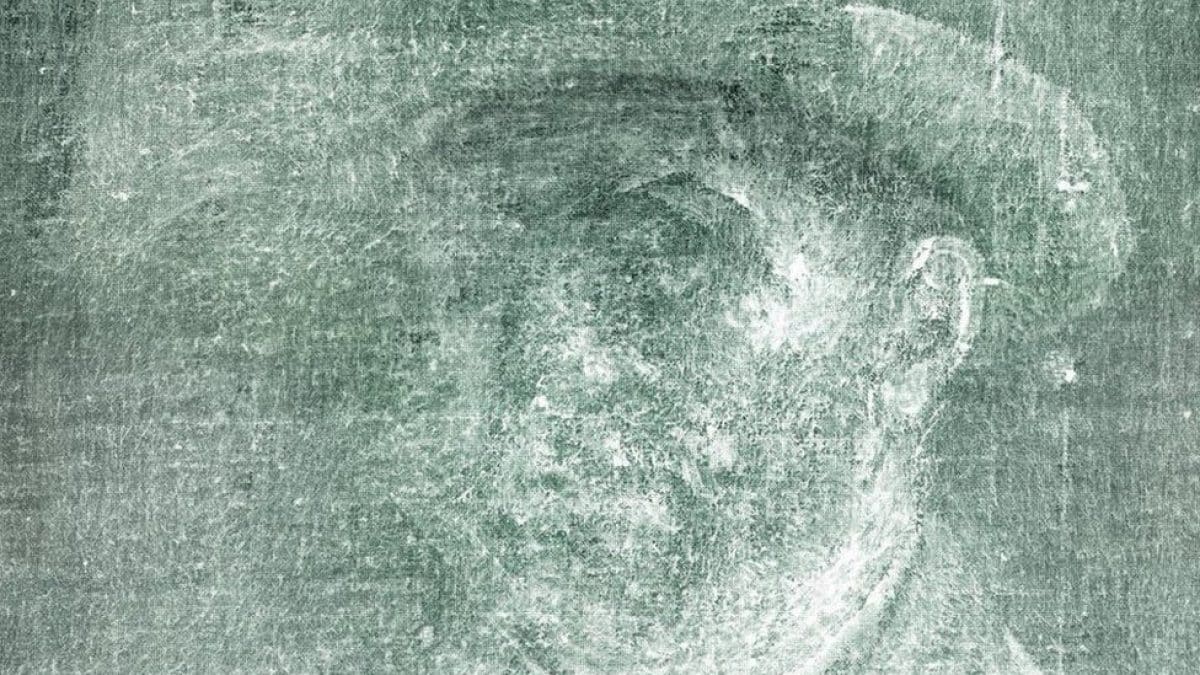 Un autoportrait caché de Van Gogh découvert aux rayons X : il était derrière un autre de ses tableaux 2 Image aux rayons X de la peinture cachée de Vincent van Gogh / National Galleries of Scotland