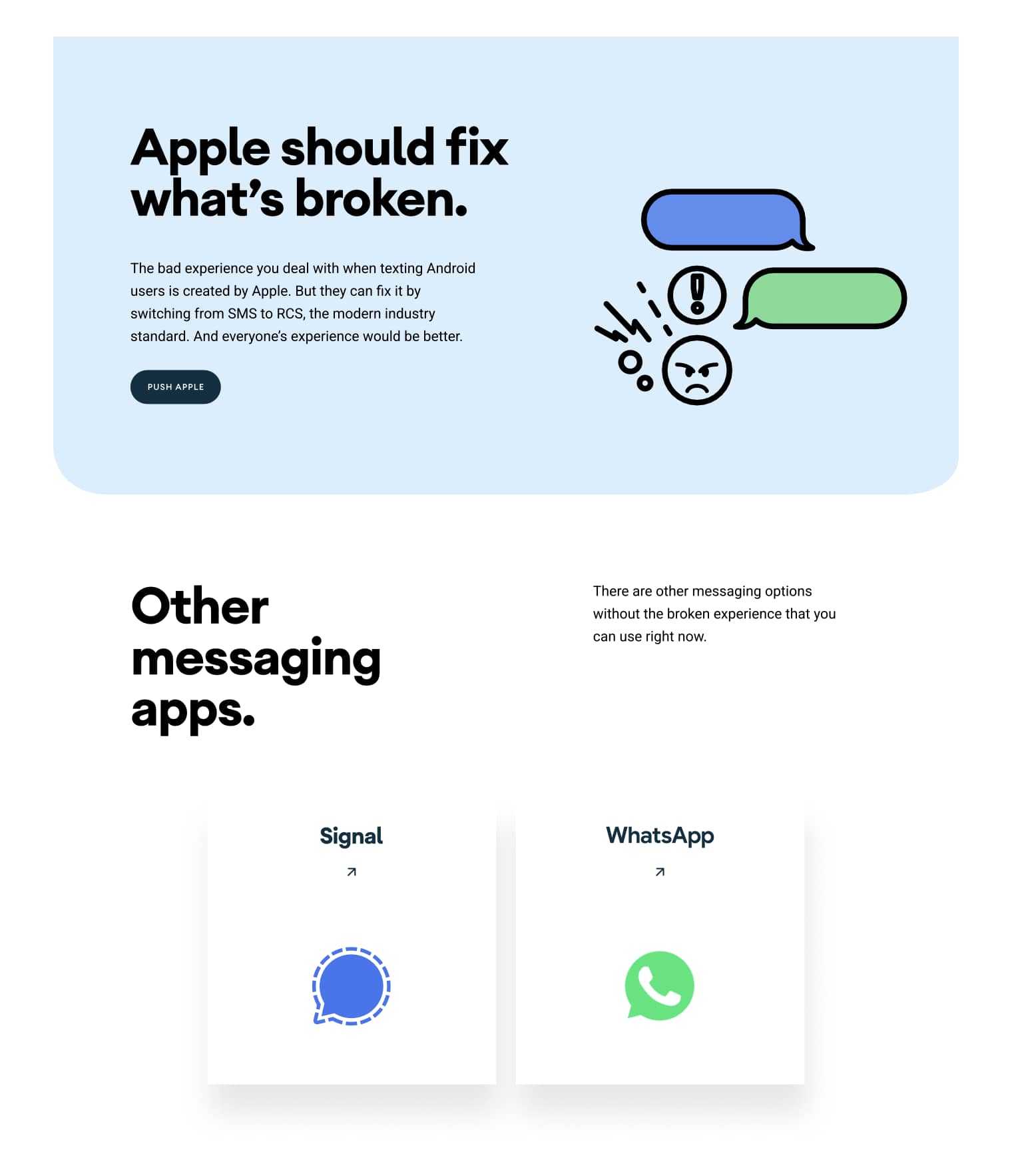 Google starts ‘Get The Message’ campaign to pressure Apple into RCS on the iPhone 1660058107 656 Google lance la campagne Get The Message pour faire pression