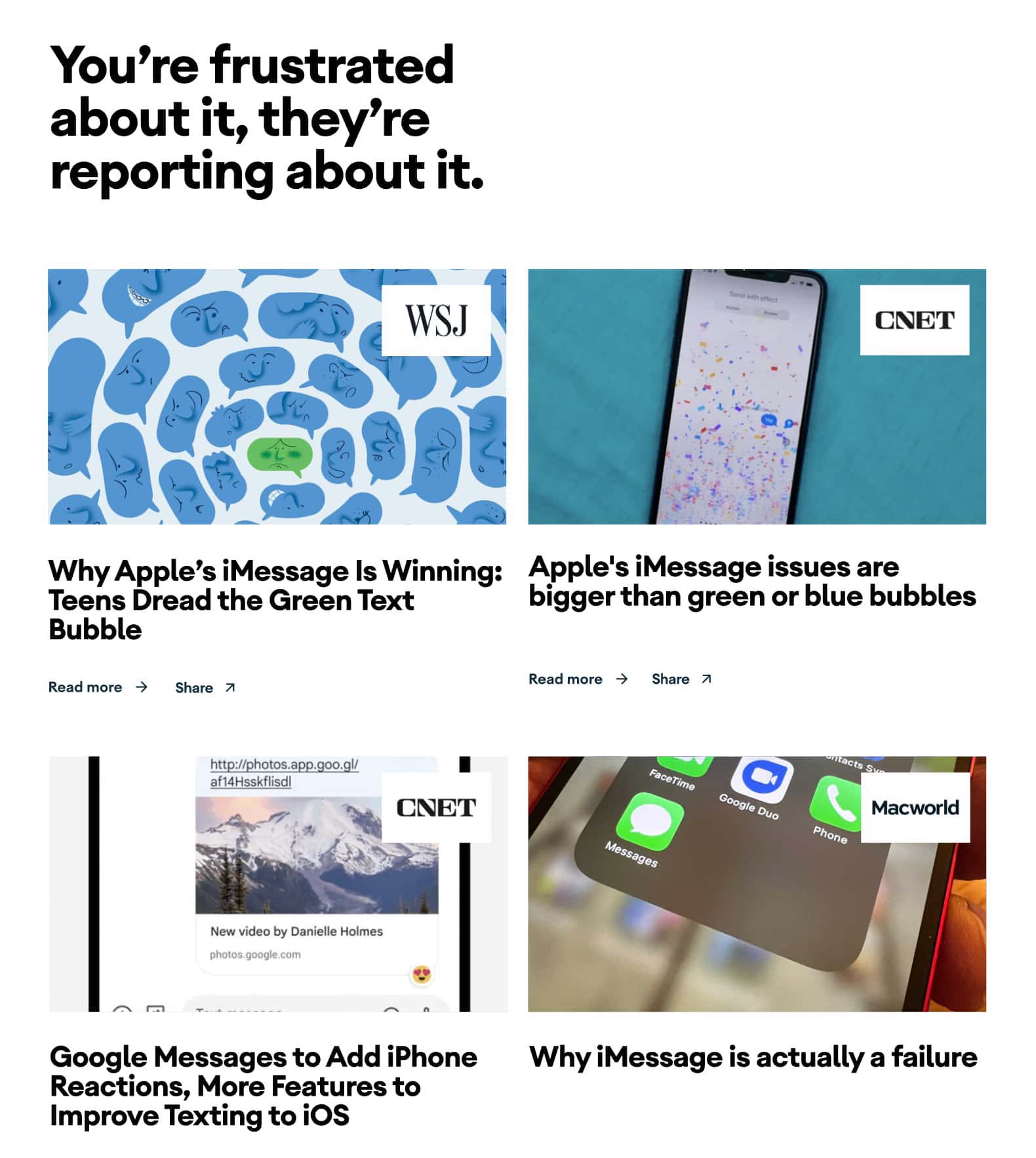 Google starts ‘Get The Message’ campaign to pressure Apple into RCS on the iPhone 1660058107 950 Google lance la campagne Get The Message pour faire pression