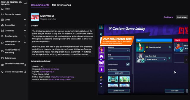 Comment connecter Twitch avec MultiVersus : tutoriel pour les streamers et les spectateurs 3 Extension multiversus