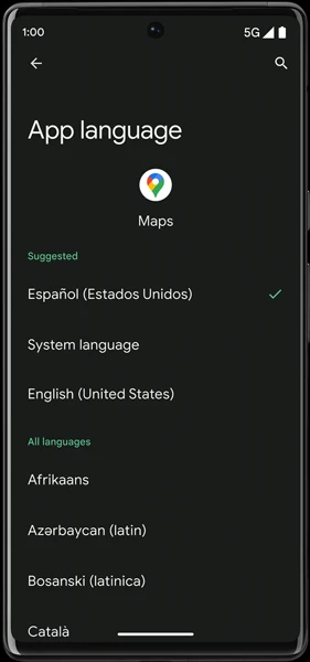 Mise à jour stable d'Android 13