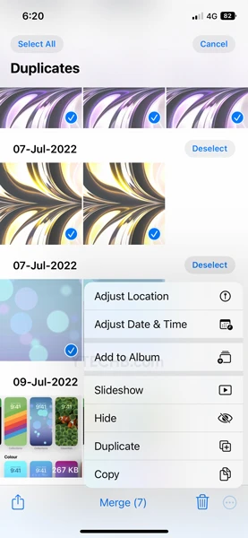 Comment fusionner et supprimer des photos en double sur iPhone iOS 16