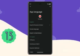How to change per app languages on Android 13