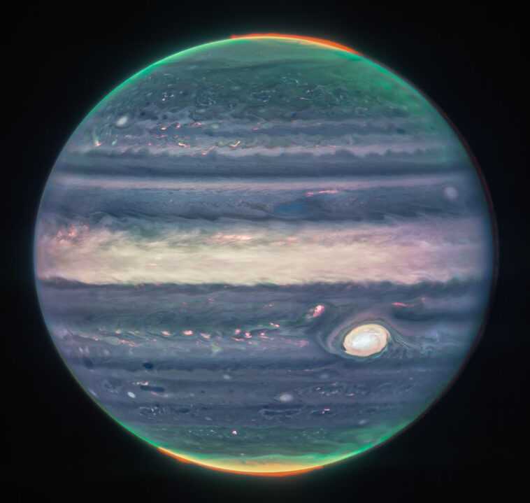 Les aurores de Jupiter, de minuscules lunes présentées dans les dernières images du télescope Webb 1 Les Aurores De Jupiter, De Minuscules Lunes Présentées Dans Les