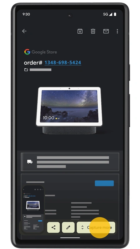 Prendre une longue capture d'écran sur Android 13