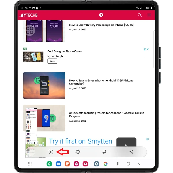Comment faire une capture d'écran sur Samsung Galaxy Z Fold 4 (avec une longue capture d'écran) 14 Prendre une longue capture d'écran sur Galaxy Z Fold 4