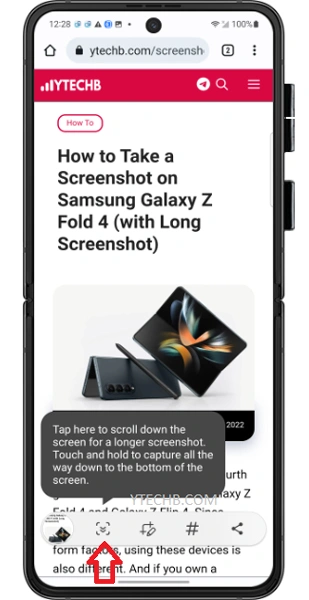 Comment faire une capture d'écran sur Samsung Galaxy Z Flip 4 (avec une longue capture d'écran) 16 Capture d'écran sur Galaxy Z Flip 4
