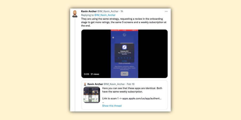 Apple ne répond pas aux plaintes d'examen de l'App Store alors que les développeurs d'applications application d'authentification app-store-scam-Netcostmac