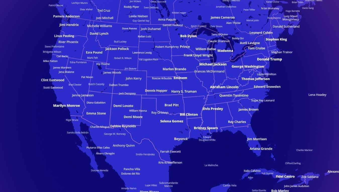 Cette Carte Interactive Met En évidence Les Personnes Les Plus