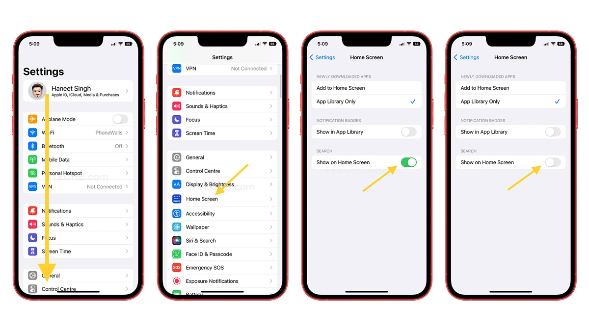 Comment supprimer le bouton de recherche de l'écran d'accueil dans iOS 16 2 Comment supprimer le bouton de recherche de l'écran d'accueil dans iOS 16