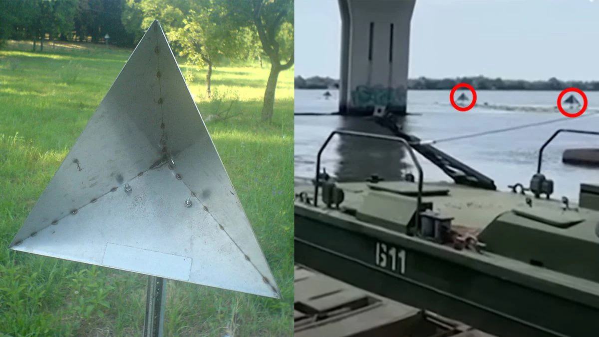 Quels sont les réflecteurs radar pyramidaux utilisés par la Russie pour se défendre contre les attaques ukrainiennes 2 Réflecteur d'angle. Crédit : wikipedia (à gauche) / télégraphe / capture d'écran youtube (à droite)