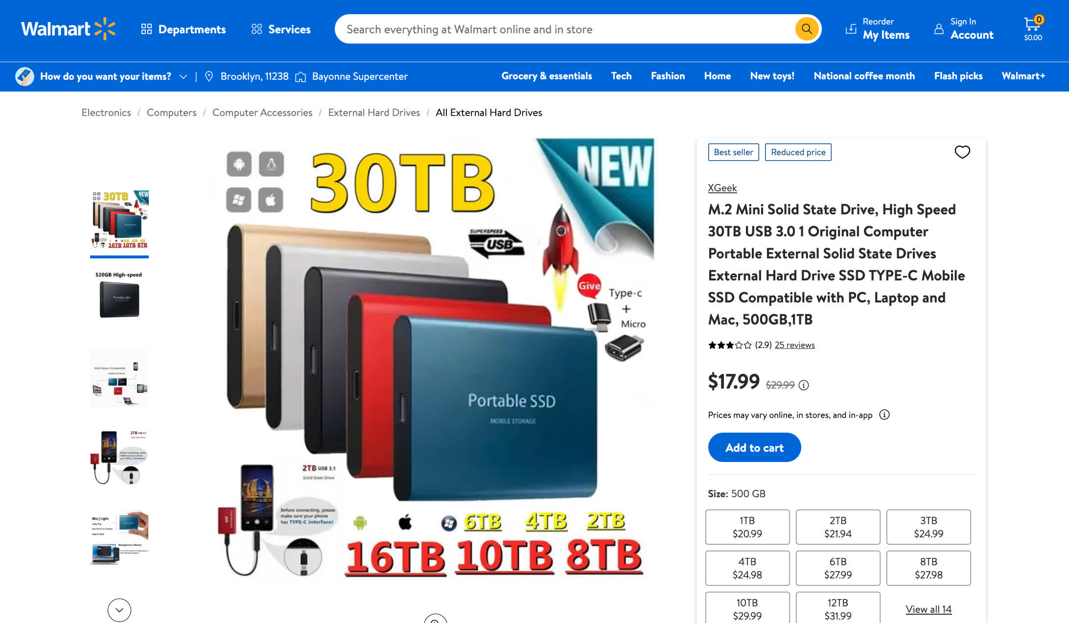 Un fournisseur tiers de Walmart a été découvert en train de vendre de faux SSD de 30 To 2 Un fournisseur tiers de Walmart a ete decouvert en train