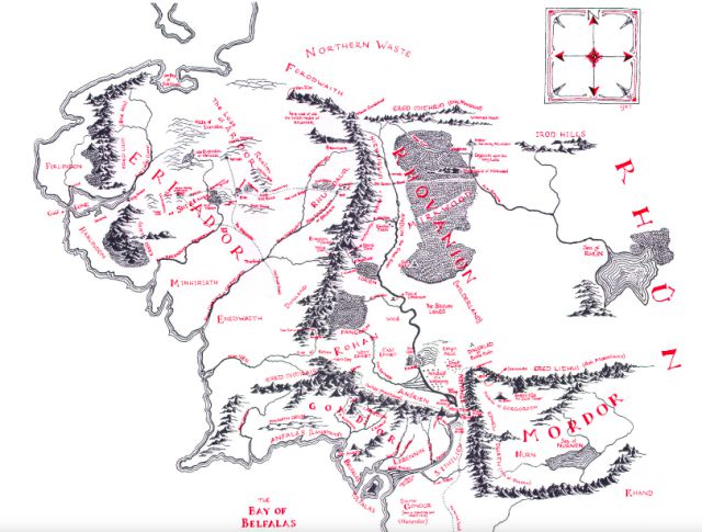 Les Anneaux de Pouvoir : ce qu'indique la marque de Sauron et pourquoi il en est ainsi 5 Carte de la Terre du Milieu