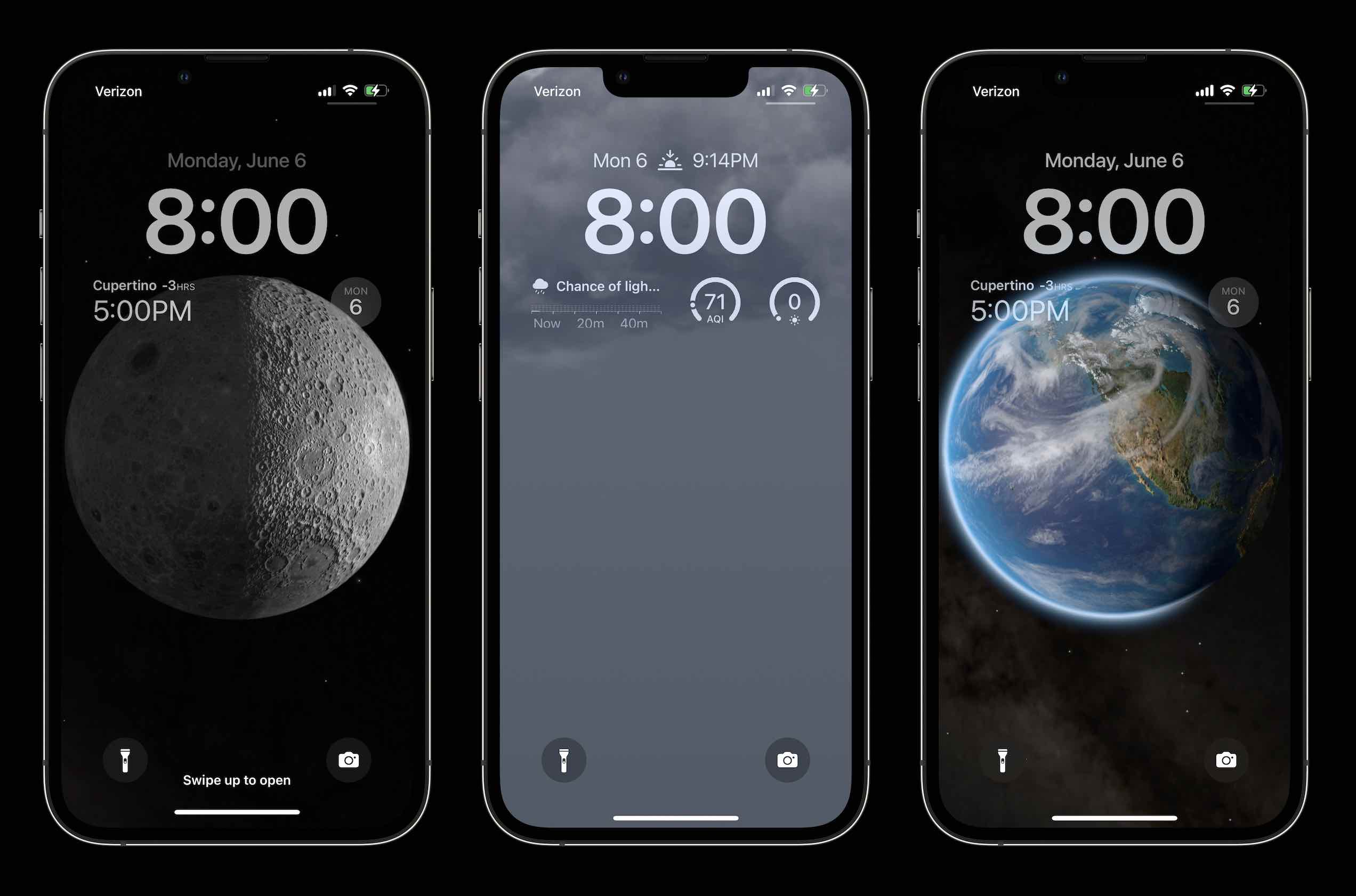 Écran de verrouillage iOS 16 : comment personnaliser l'iPhone avec des widgets, des polices et des photos Fonds d'écran astronomie et météo