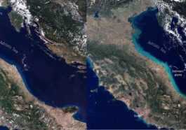 L'animation depuis l'espace montre les effets de l'inondation catastrophique dans les Marches 1 L'animation Depuis L'espace Montre Les Effets De L'inondation Catastrophique Dans
