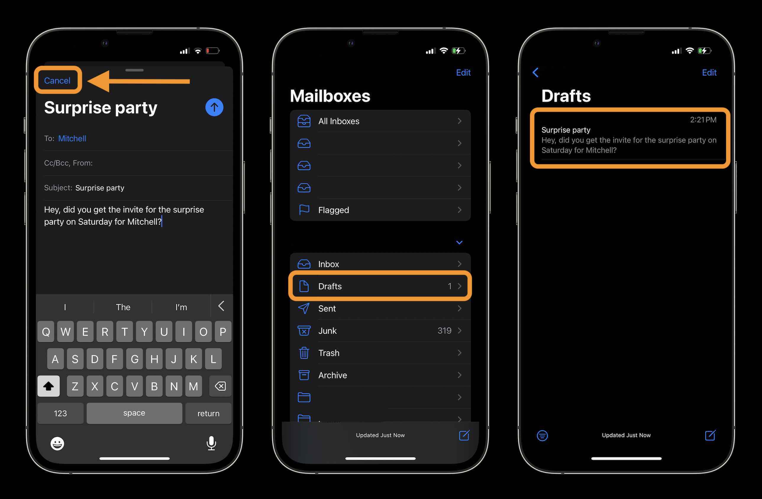 Annuler l'envoi d'e-mails avec l'iPhone : comment réparer les ratés dans Mail sur iOS 16 annuler l'envoi d'un e-mail avec l'iPhone 2