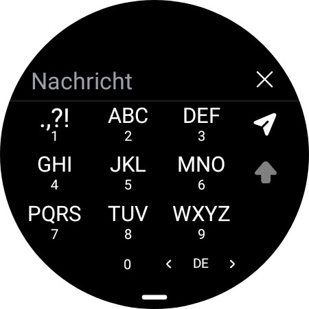 WhatsApp avec WearOS : comment rédiger des messages et passer des appels 5 La saisie de texte classique prend un certain temps pour s'y habituer, mais fonctionne assez bien jusqu'à présent. (Capture d'écran)