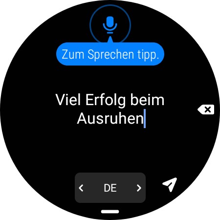 WhatsApp avec WearOS : comment rédiger des messages et passer des appels 4 La réponse est également rapide - du moins si vous la gardez courte. (Capture d'écran)