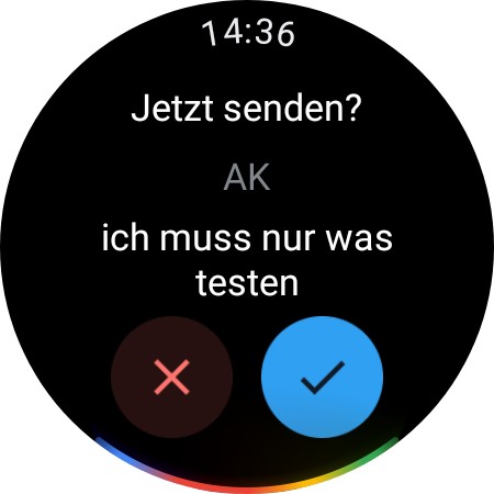 WhatsApp avec WearOS : comment rédiger des messages et passer des appels 8 Ici, vous convertissez automatiquement la saisie vocale en texte. (Capture d'écran)
