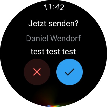 WhatsApp avec WearOS : comment rédiger des messages et passer des appels 12 Soumettre. (Capture d'écran)