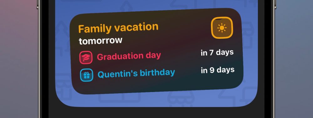 Up Ahead pour iPhone est une nouvelle application de compte à rebours prometteuse avec des widgets et un design bien pensé application de compte à rebours pour iphone