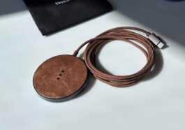 Pratique avec le chargeur pour iPhone compatible MagSafe en cuir ou en lin haut de gamme Courant