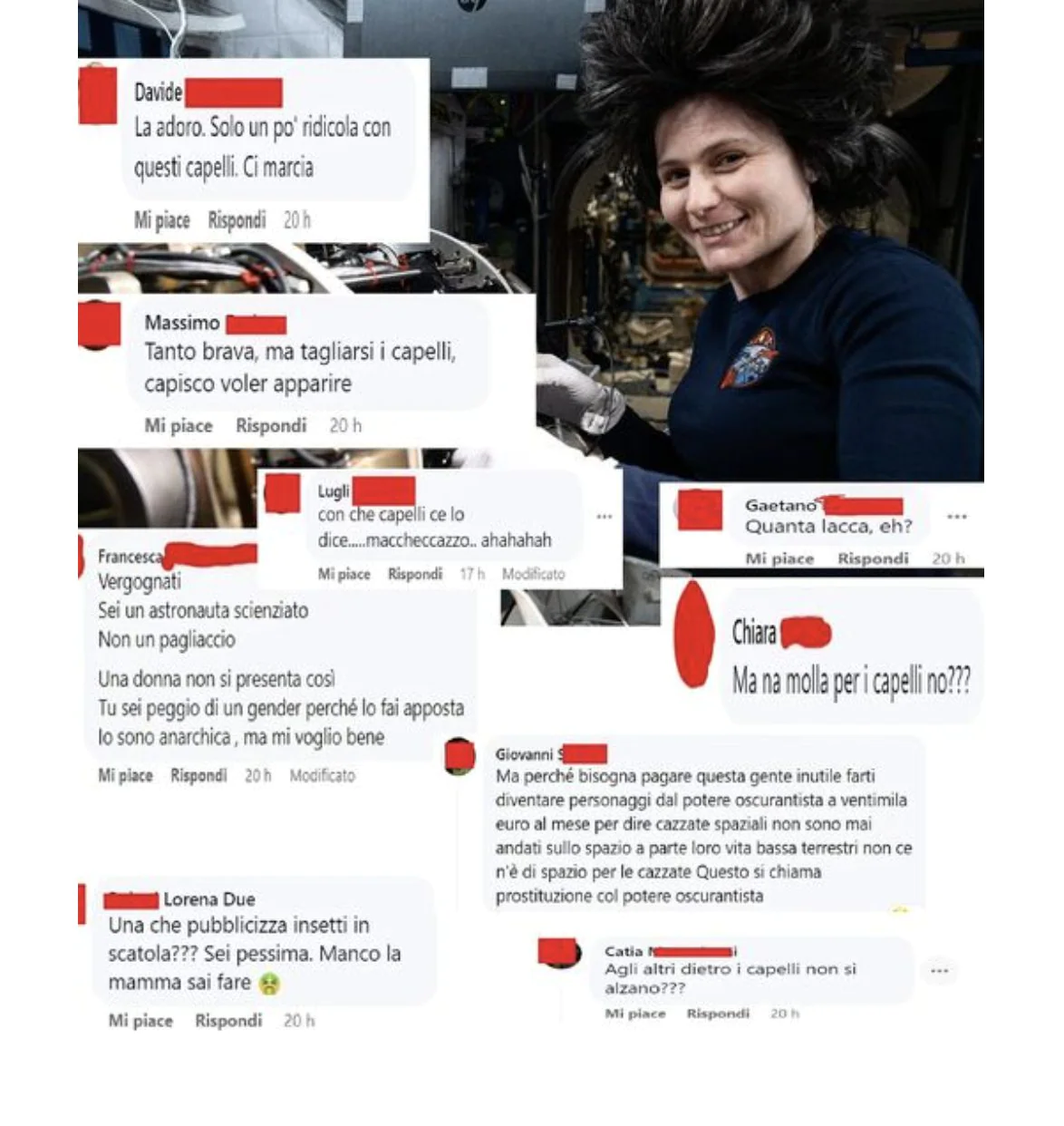 "Une femme ne ressemble pas à ça", les commentaires sexistes sur les cheveux de Samantha Cristoforetti 2 1664467807 991 Une femme ne ressemble pas a ca les commentaires