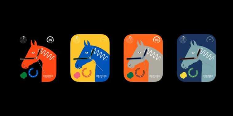 Apple Watch Series 8 : découvrez le nouveau cadran Hermès Lucky Horse 1 Apple Watch Hermès Lucky Horse visages