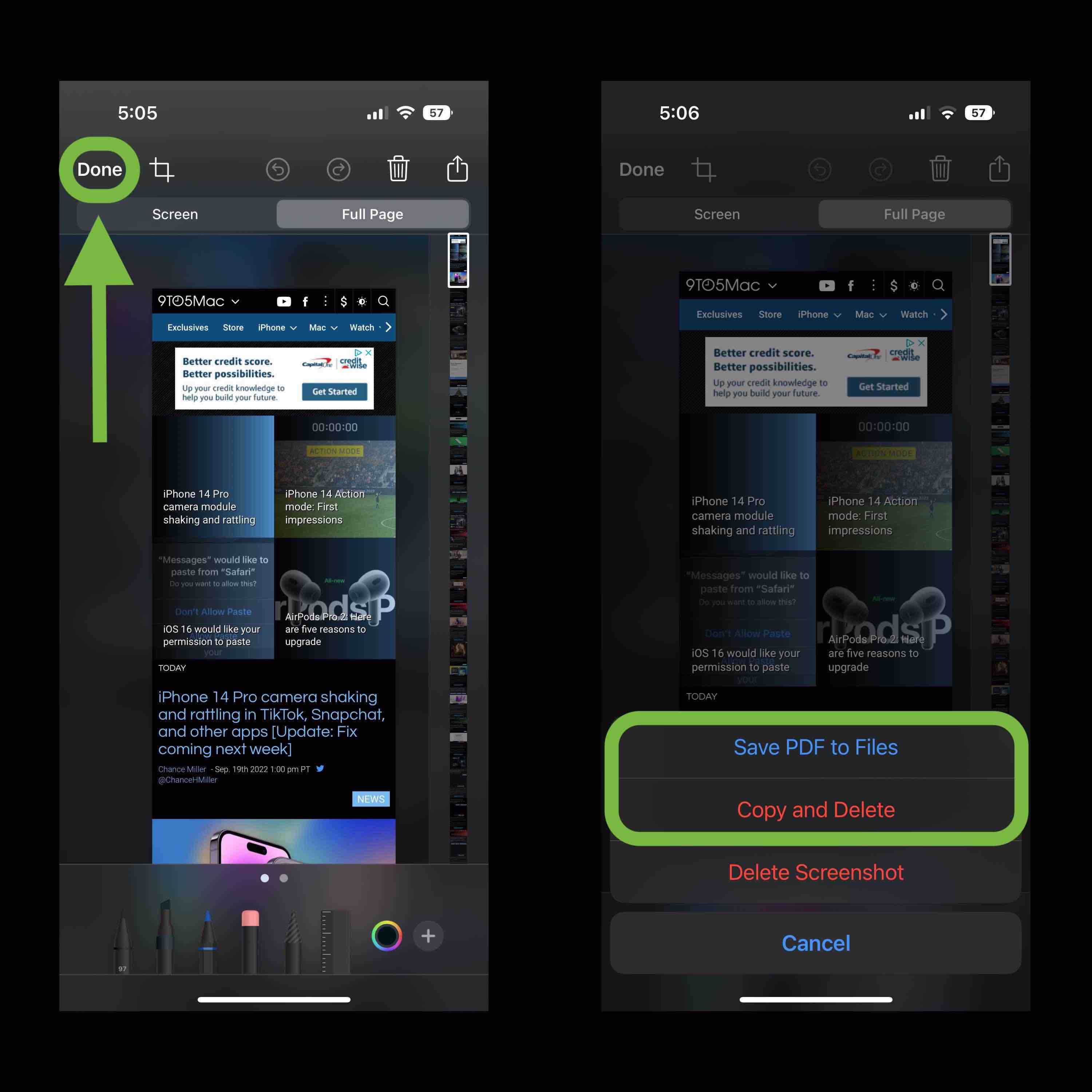 Screenshot on iPhone 14: How to take regular and scrolling screenshots, new 'Copy and Delete' option Capture decran sur iPhone 14 comment prendre des captures decran