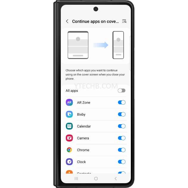 Comment continuer les applications sur l'écran de couverture sur Samsung Galaxy Z Fold 4 2 Comment continuer les applications sur l'écran de couverture sur Samsung Galaxy Z Fold 4