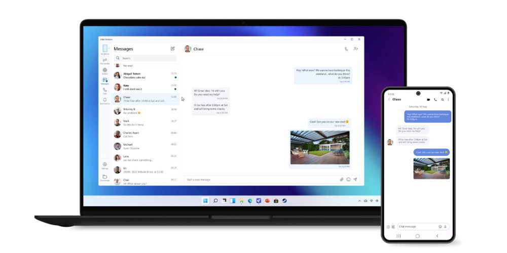 L'application Unison d'Intel sur Windows vous permettra d'envoyer des SMS et d'envoyer des fichiers depuis votre appareil Android ou iPhone l'unisson de l'application Windows Intel