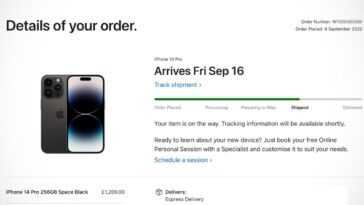 Les premières commandes d'iPhone 14 Apple Store sont maintenant expédiées, prêtes à être livrées demain 19 Les premières commandes d'iPhone 14 Apple Store sont maintenant expédiées, prêtes à être livrées demain