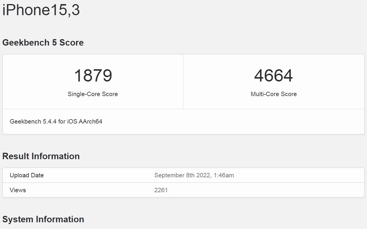 Les résultats de l'iPhone 14 Pro Geekbench mettent en évidence de modestes gains de performances A16 Bionic 2 Les resultats de liPhone 14 Pro Geekbench mettent en evidence